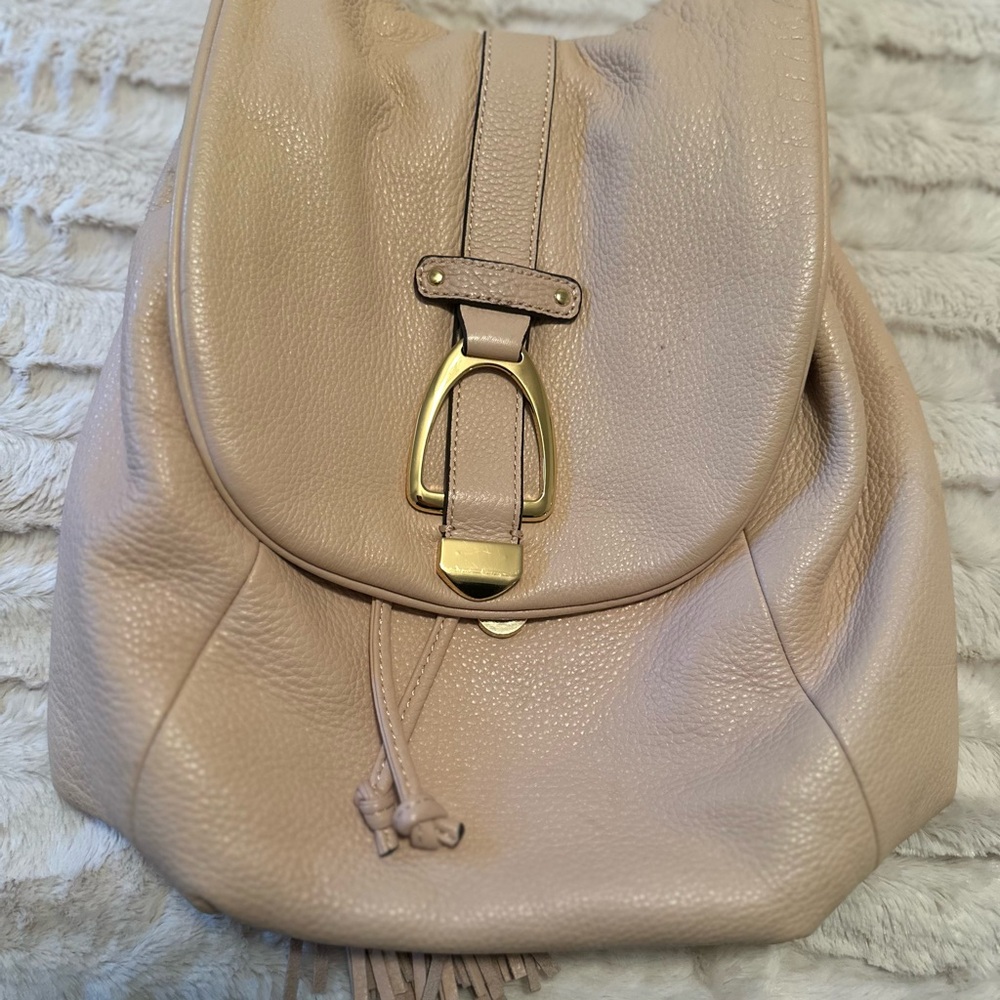 G.I.L.I. Pebbled Leather in Nude Blush with Gold Hardware